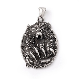 Style tibétain 304 pendentifs en acier inoxydable