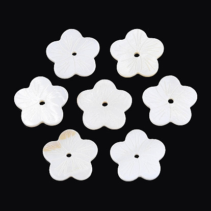 Естественных пресноводных стеклянные бусы, цветок