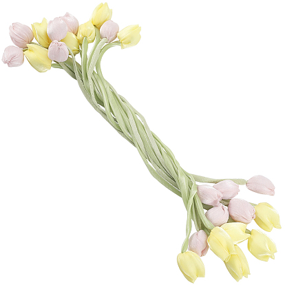 12 шт. 2 стили тканевые аксессуары для украшения в виде двухголового тюльпана, аксессуары для волос