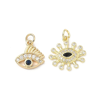 Латунные микро проложить кубического циркония подвески, долговечный, стойки покрытие, без свинца и без кадмия, Очарование глаз