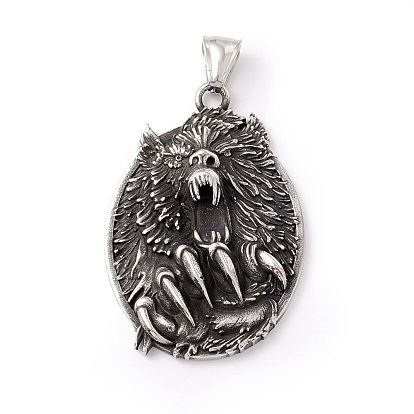 Style tibétain 304 pendentifs en acier inoxydable