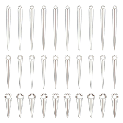 240шт 3 стили ccb пластиковые подвески, шип / конус