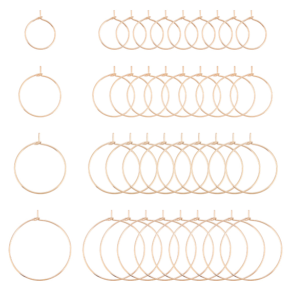 40 шт. 4 стиль 316l фурнитура для сережек-колец из хирургической нержавеющей стали, кольца для бокалов вина
