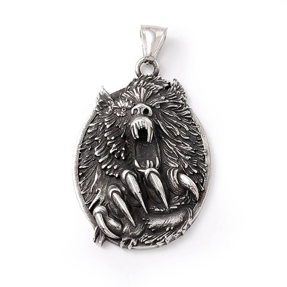 Tibetan Style 304 Stainless Steel Pendants