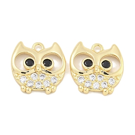 Латунные микропроволочные кубические циркониевые подвески, без кадмия, без никеля и без свинца, сова