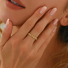 Латунные кольца на палец для женщин, клевер