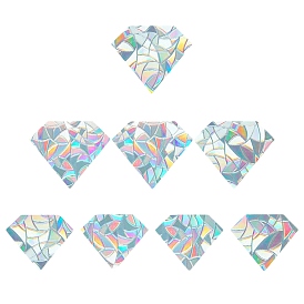 Pâte à prisme arc-en-ciel, Décorations d'autocollants de fenêtre, forme de diamant
