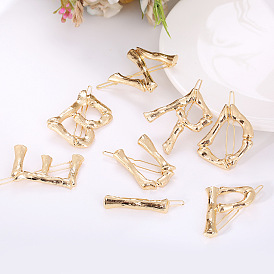 Promotional frog clip alloy jewelry letter type hair clip gold plated jewelry