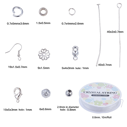 DIY Jewelry Sets, Mixed Material Beads, Iron Jump Rings, Brass Spacer Beads and Jewelry Pliers