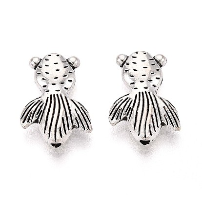 Сплавочные овальные бусины тибетского стиля , рыба, без кадмия и без свинца