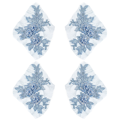 Вышивка в форме цветка из полиэстера, пришивные цветочные аппликации, украшение для свадебного платья своими руками, Cheongsam