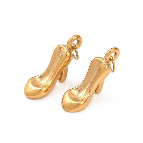 304 прелести нержавеющей стали, очарование туфель на высоком каблуке, ионное покрытие (ip), с целью перехода в кольце