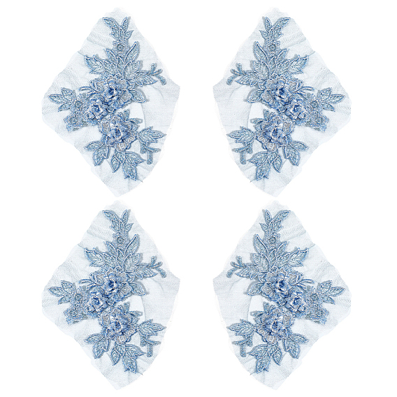 Вышивка в форме цветка из полиэстера, пришивные цветочные аппликации, украшение для свадебного платья своими руками, Cheongsam