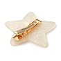 Star with Snowflake Cellulose Acetate(Resin) Alligator Hair Clips, with Golden Iron Clips, for Women Girls