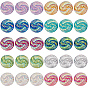 150 шт 10 цвета плоские задние кабошоны из смолы со стразами, плоские круглые с вихревыми узором