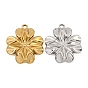 304 Stainless Steel Pendants, Flower Charms