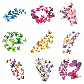 12Pcs PVC 3D Butterfly Wall Decorative Stickers, Wall Decorations