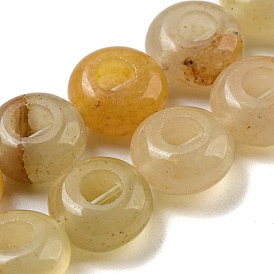 Natural Topaz Jade Beads Strands, Rondelle