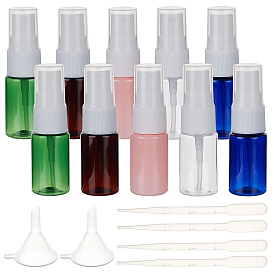 Empty Portable PET Plastic Spray Bottles, Fine Mist Atomizer, with Dust Cap, Refillable Bottle