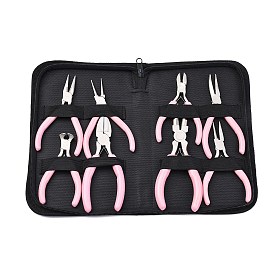 Ювелирные плоскогубцы инструменты, 8шт 45# набор плоскогубцев из углеродистой стали для изготовления ювелирных изделий, поверхностный ферроникель