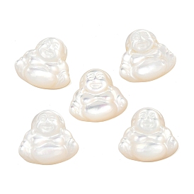 Резные кабошоны из натуральной белой ракушки, maitreya buddha