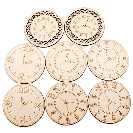 Cabujones de madera natural sin terminar, reloj