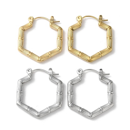 Серьги из 304 нержавеющей стали, шестиугольник
