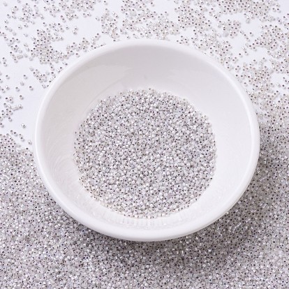 Бусины miyuki delica, цилиндр, японский бисер, 11/0, (дБ 0223) опал серебро