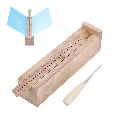1ПК прямоугольный инструмент для пробивки отверстий в дереве, переплетный инструмент, с 1PC железными иглами для пробивки отверстий
