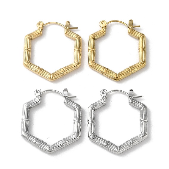 Серьги из 304 нержавеющей стали, шестиугольник