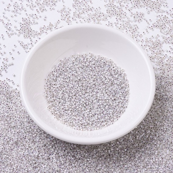 Бусины miyuki delica, цилиндр, японский бисер, 11/0, (дБ 0223) опал серебро