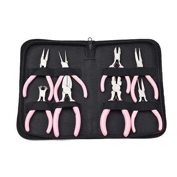 Ювелирные плоскогубцы инструменты, 8шт 45# набор плоскогубцев из углеродистой стали для изготовления ювелирных изделий, поверхностный ферроникель