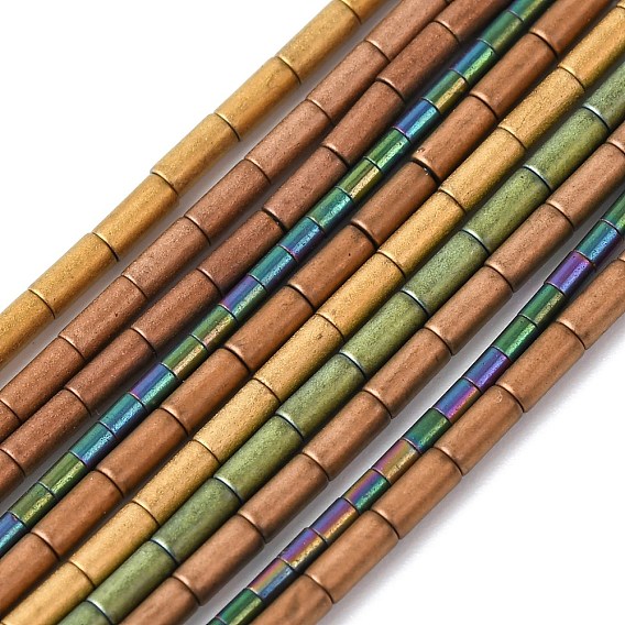 Гальванические нити из синтетических немагнитных гематитовых бусин, колонка, матовые