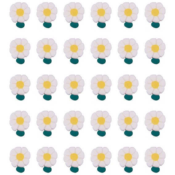 200 бусины из полимерной глины ручной работы., цветок