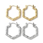 Серьги из 304 нержавеющей стали, шестиугольник