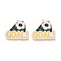 Подвески из эмали и сплава, футбольные и словесные амулеты «Гол», золотые
