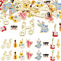 32 pcs 8 styles pendentifs en alliage, charmes musicaux