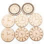 Unfinished Natural Wood Cabochons, Clock