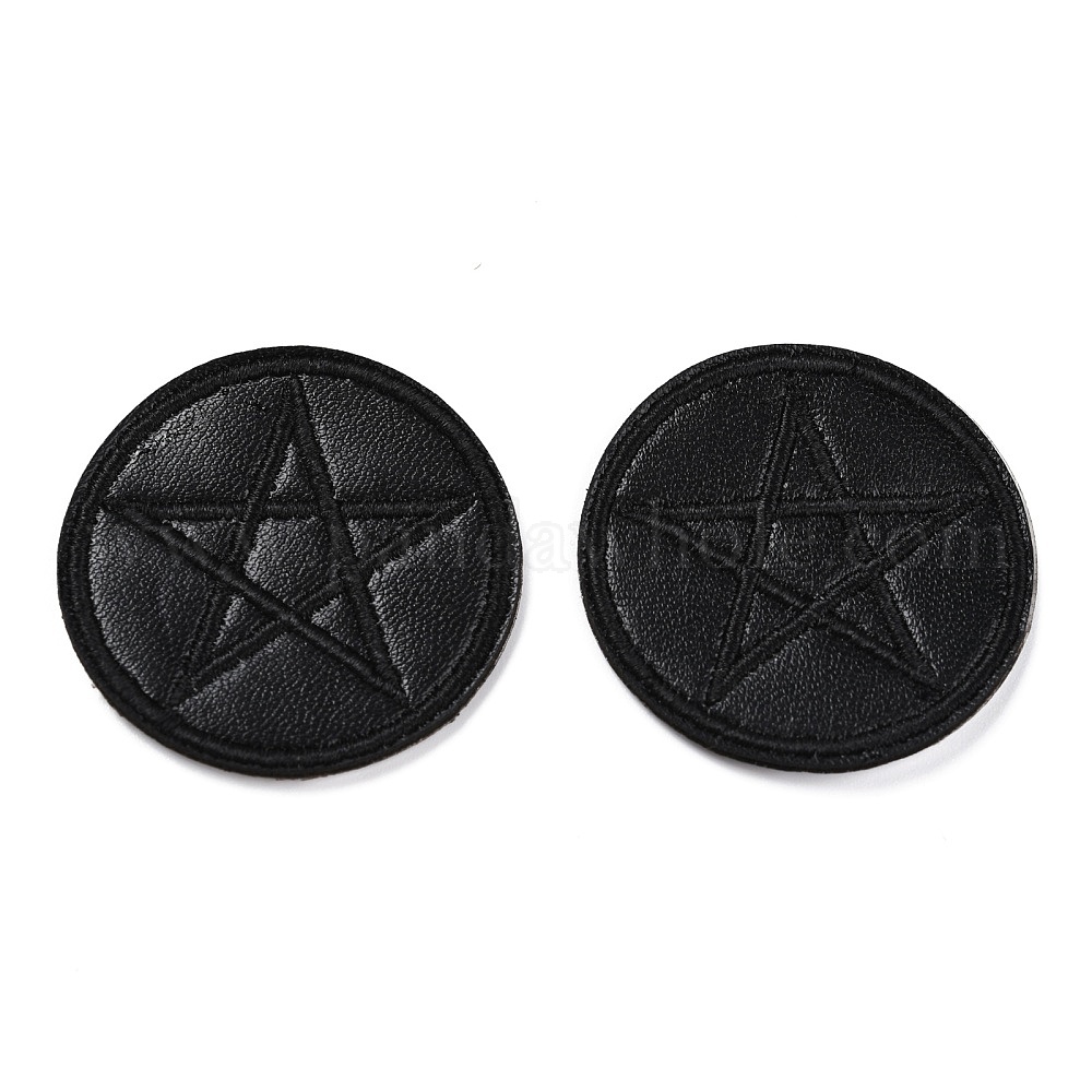 Wholesale Computerized Embroidery Imitation Leather Self Adhesive Patches 