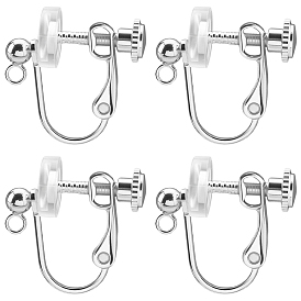 20шт. 316 фурнитура для сережек-клипс из нержавеющей стали, с 20 силиконовыми подушечками