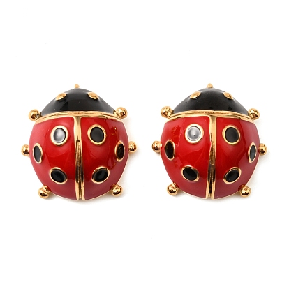 304 нержавеющей стальной эмали подвески, очарование божьей коровки, золотые