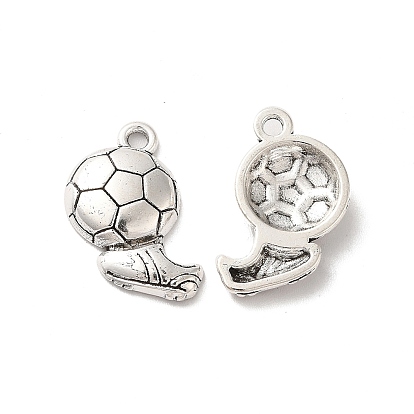 Tibetan Style Alloy Pendants, Football with Shoes Charm