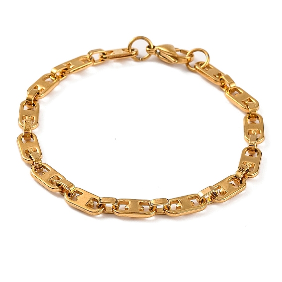 Вакуумное покрытие pvd 201 браслеты из нержавеющей стали с овальными звеньями, с 304 нержавеющей стали застежки