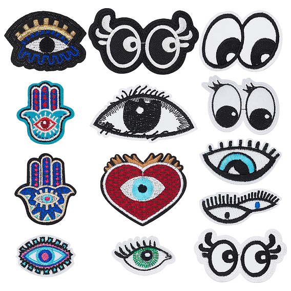 1 Нашивки с эффектом мешков под глазами из полиэстера с вышивкой из вискозы, пришивные/приклеиваемые утюгом, аксессуары для костюма