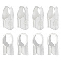 Column Sterling Silver Cord Ends, End Caps, with Suede Fabric Square Silver Polishing Cloth