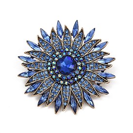 Броши из сплава подсолнечника со стразами для одежды рюкзака