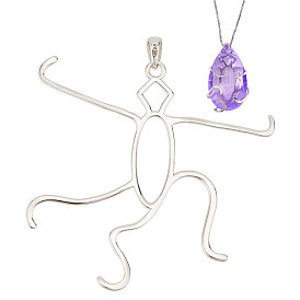 1поликарбонат с родиевым покрытием 925 стерлинговое серебро 5 подвеска в виде когтя, пустая овальная форма, кабошон, простые настройки крепления когтя, для нестандартной инкрустации из янтаря, пчелиный воск, с печатью 925