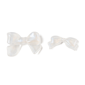 Прозрачные акриловые бусины, бантом, с блеском порошок
