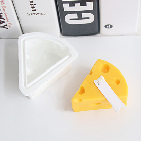 Moules à bougie en silicone bricolage, pour la fabrication de bougies parfumées, fromage triangle/carré