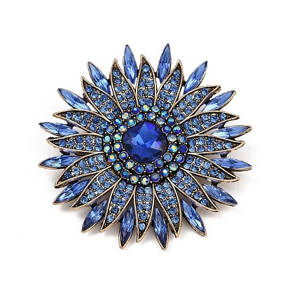 Броши из сплава подсолнечника со стразами для одежды рюкзака